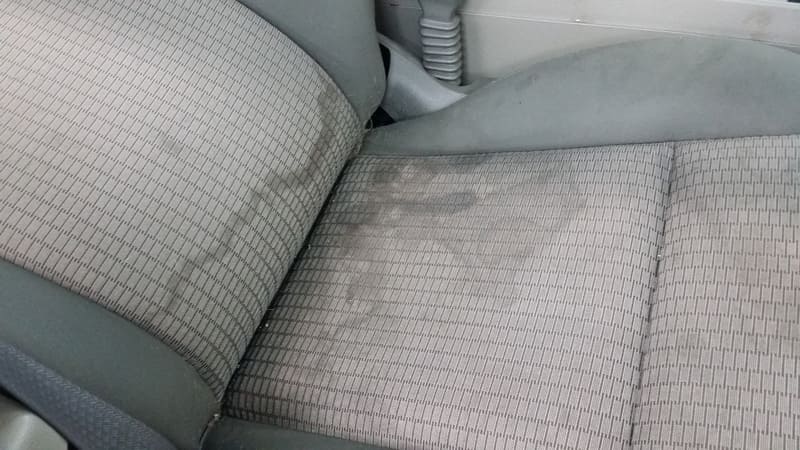 Stained-upholstery-seat